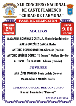 XLII CONCURSO NACIONAL DE CANTE FLAMENCO 